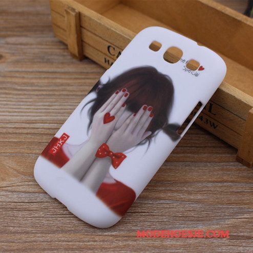 Hoesje Samsung Galaxy S3 Spotprent Schrobben Blauw, Hoes Samsung Galaxy S3 Bescherming Hardtelefoon