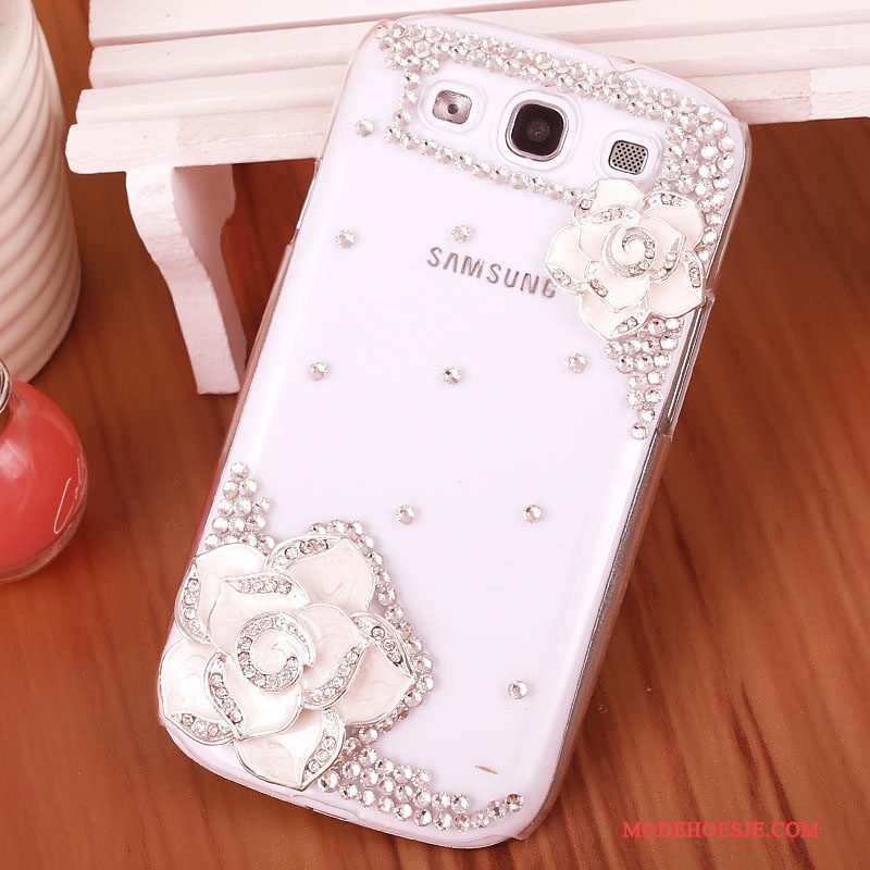 Hoesje Samsung Galaxy S3 Strass Hardtelefoon, Hoes Samsung Galaxy S3 Bescherming Purper