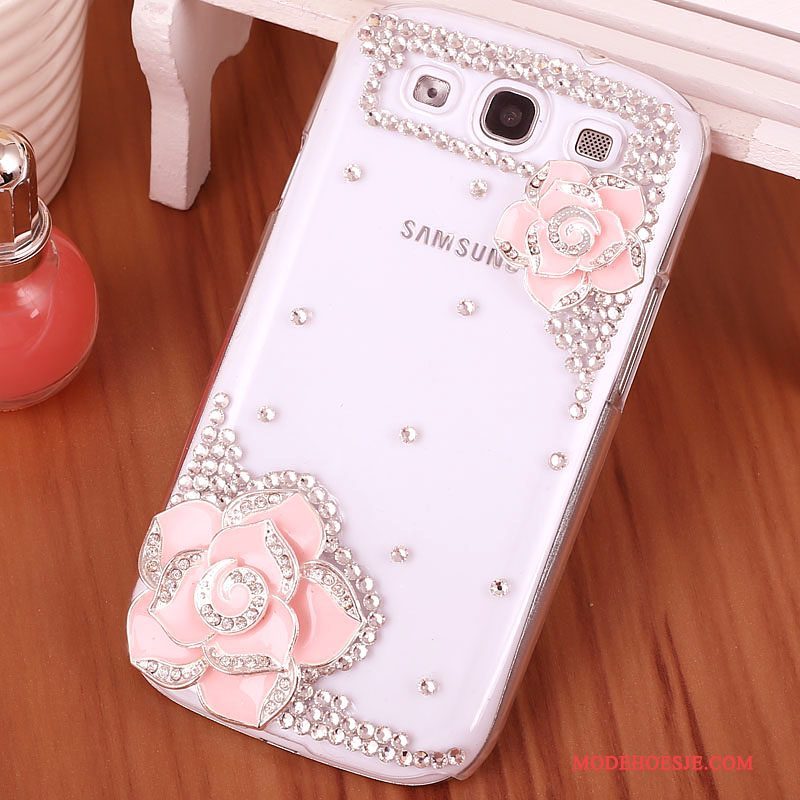 Hoesje Samsung Galaxy S3 Strass Hardtelefoon, Hoes Samsung Galaxy S3 Bescherming Purper