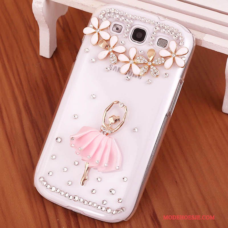 Hoesje Samsung Galaxy S3 Strass Hardtelefoon, Hoes Samsung Galaxy S3 Bescherming Purper