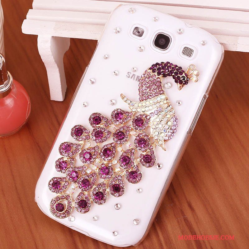 Hoesje Samsung Galaxy S3 Strass Hardtelefoon, Hoes Samsung Galaxy S3 Bescherming Purper