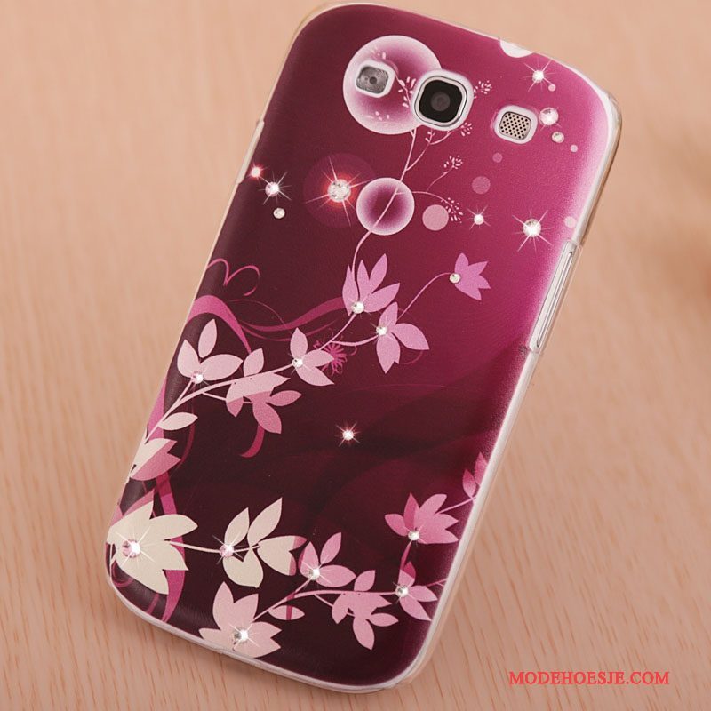 Hoesje Samsung Galaxy S3 Strass Trendtelefoon, Hoes Samsung Galaxy S3 Geschilderd Purper