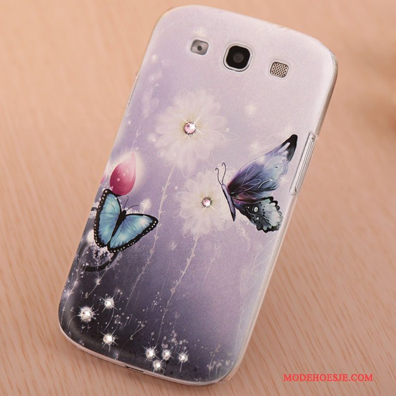 Hoesje Samsung Galaxy S3 Strass Trendtelefoon, Hoes Samsung Galaxy S3 Geschilderd Purper