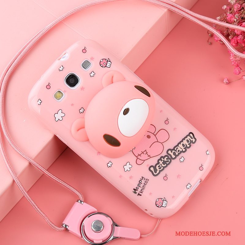 Hoesje Samsung Galaxy S3 Zacht Roze Anti-fall, Hoes Samsung Galaxy S3 Spotprent Telefoon