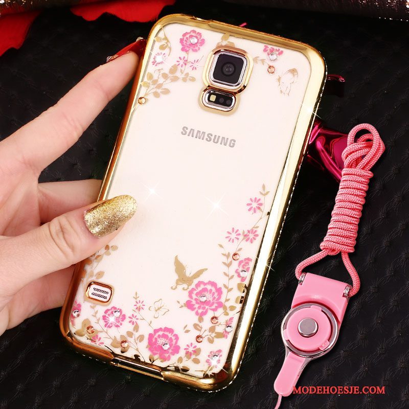 Hoesje Samsung Galaxy S4 Bescherming Telefoon Blauw, Hoes Samsung Galaxy S4 Strass Plating Anti-fall