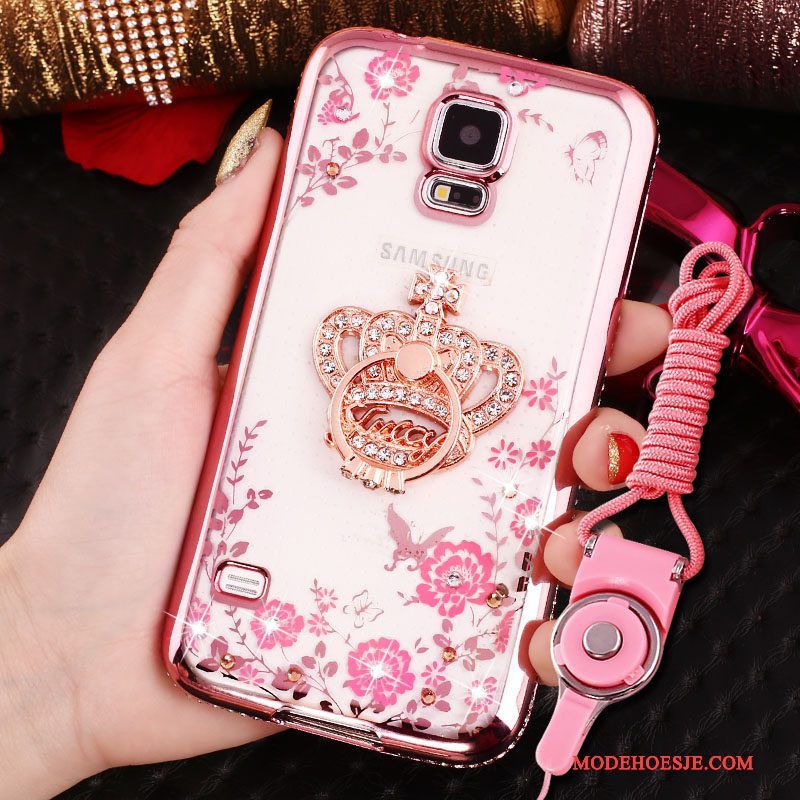 Hoesje Samsung Galaxy S4 Bescherming Telefoon Blauw, Hoes Samsung Galaxy S4 Strass Plating Anti-fall