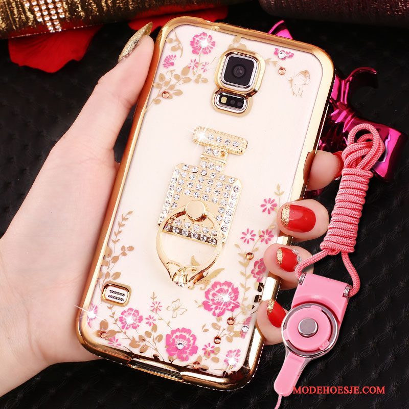 Hoesje Samsung Galaxy S4 Bescherming Telefoon Blauw, Hoes Samsung Galaxy S4 Strass Plating Anti-fall