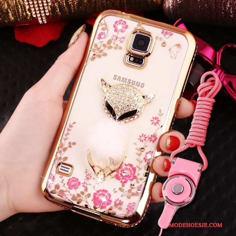 Hoesje Samsung Galaxy S4 Bescherming Telefoon Blauw, Hoes Samsung Galaxy S4 Strass Plating Anti-fall