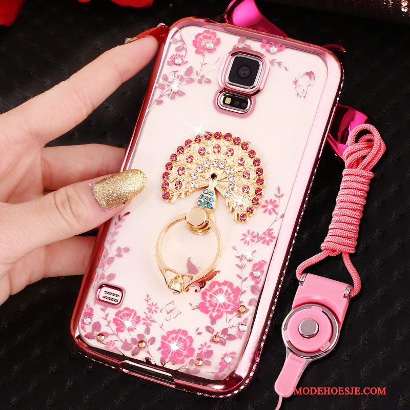 Hoesje Samsung Galaxy S4 Bescherming Telefoon Blauw, Hoes Samsung Galaxy S4 Strass Plating Anti-fall