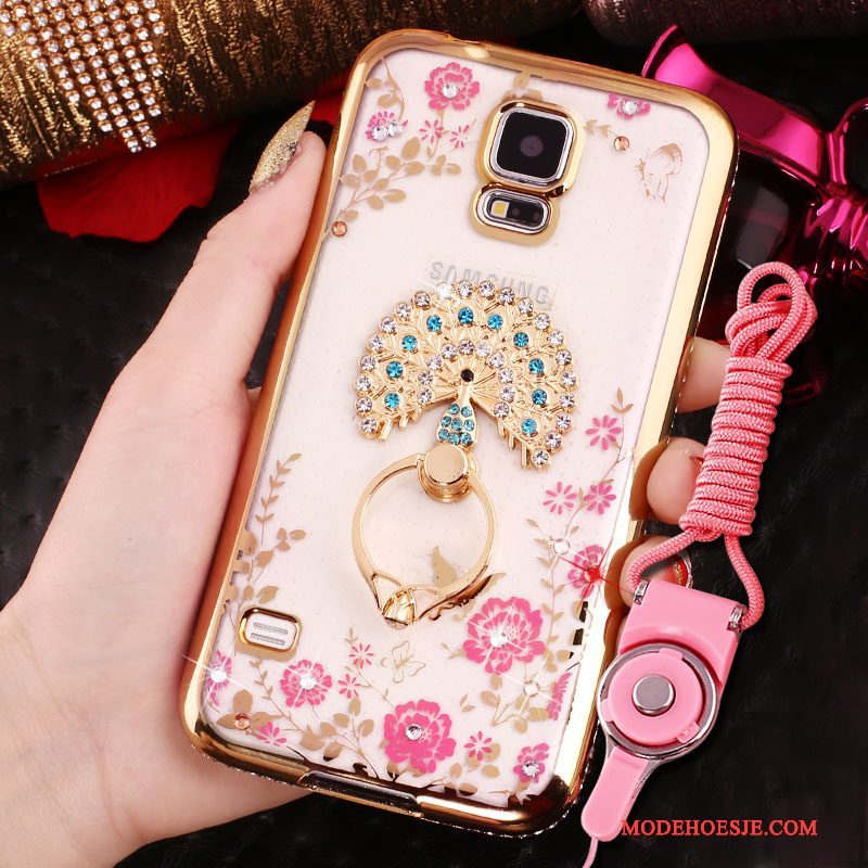 Hoesje Samsung Galaxy S4 Bescherming Telefoon Blauw, Hoes Samsung Galaxy S4 Strass Plating Anti-fall