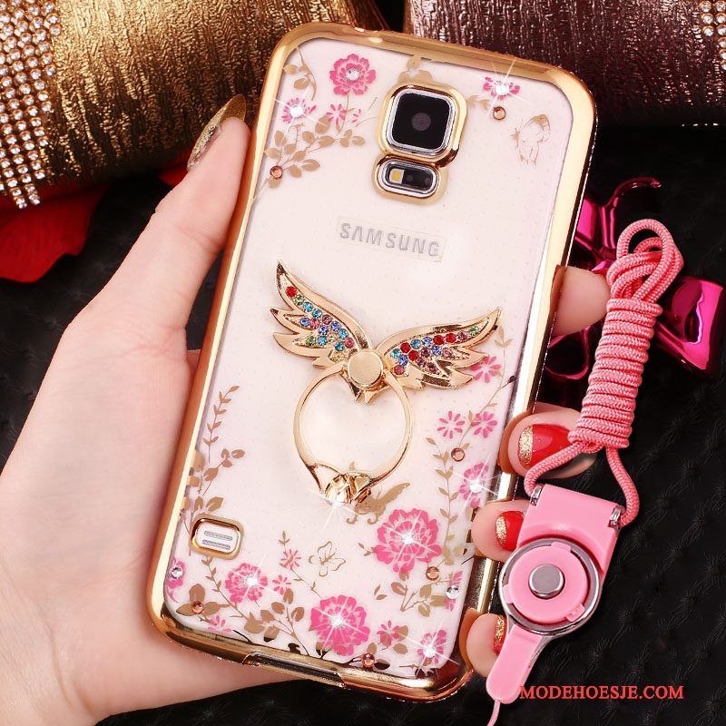 Hoesje Samsung Galaxy S4 Bescherming Telefoon Blauw, Hoes Samsung Galaxy S4 Strass Plating Anti-fall