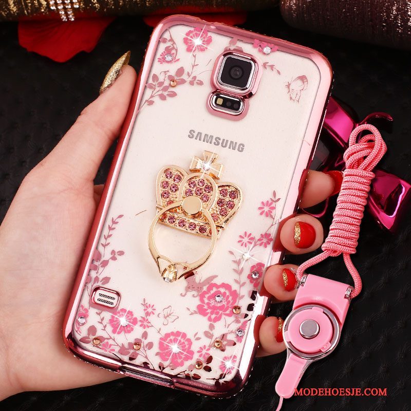 Hoesje Samsung Galaxy S4 Bescherming Telefoon Blauw, Hoes Samsung Galaxy S4 Strass Plating Anti-fall