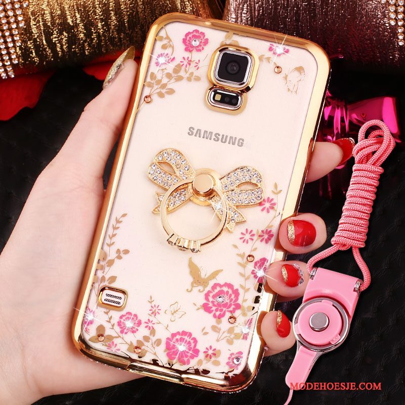 Hoesje Samsung Galaxy S4 Bescherming Telefoon Blauw, Hoes Samsung Galaxy S4 Strass Plating Anti-fall