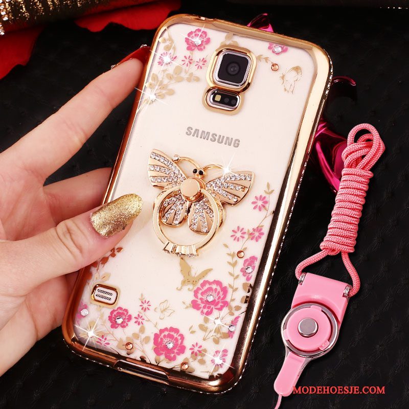 Hoesje Samsung Galaxy S4 Bescherming Telefoon Blauw, Hoes Samsung Galaxy S4 Strass Plating Anti-fall