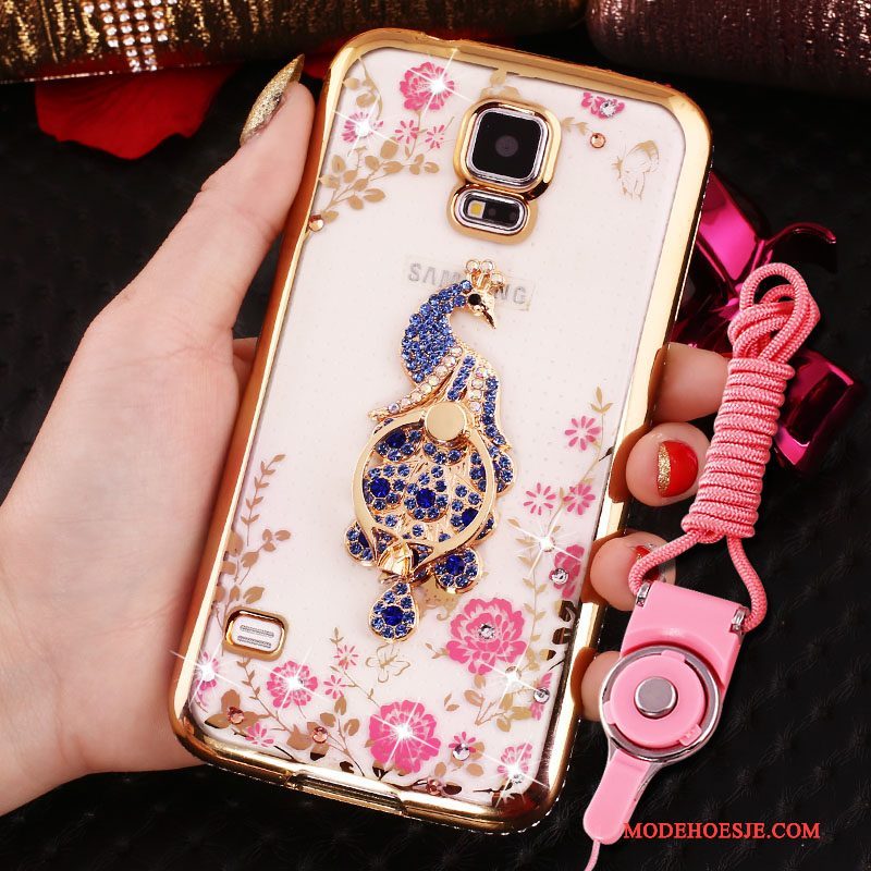 Hoesje Samsung Galaxy S4 Bescherming Telefoon Blauw, Hoes Samsung Galaxy S4 Strass Plating Anti-fall