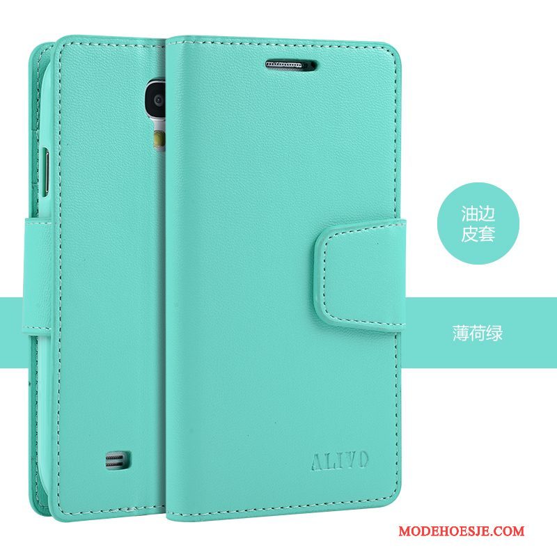 Hoesje Samsung Galaxy S4 Folio Groentelefoon, Hoes Samsung Galaxy S4 Bescherming Nieuw