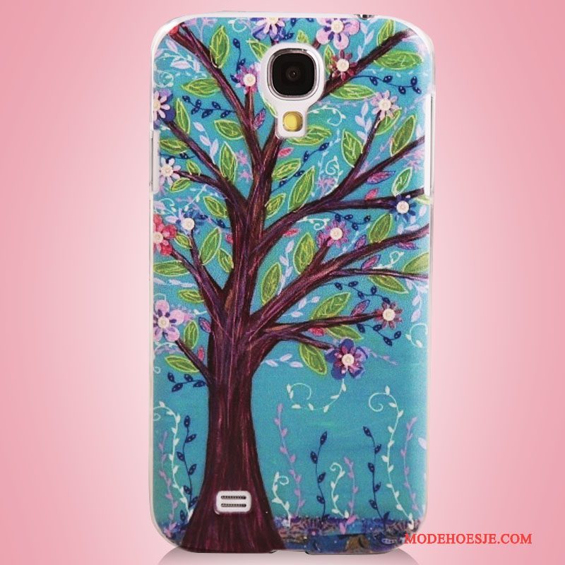 Hoesje Samsung Galaxy S4 Geschilderd Blauwtelefoon, Hoes Samsung Galaxy S4 Bescherming