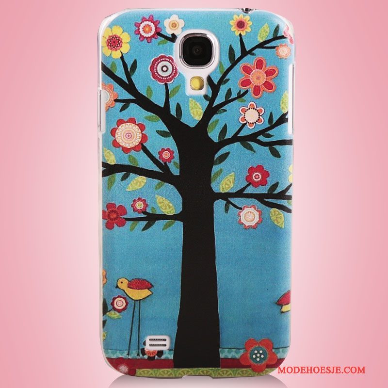 Hoesje Samsung Galaxy S4 Geschilderd Blauwtelefoon, Hoes Samsung Galaxy S4 Bescherming