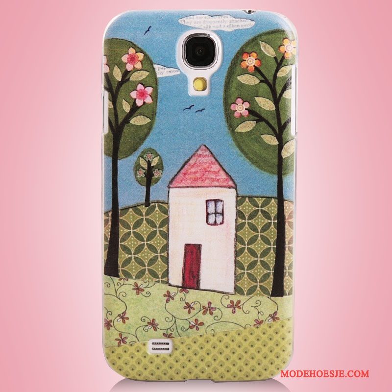 Hoesje Samsung Galaxy S4 Geschilderd Blauwtelefoon, Hoes Samsung Galaxy S4 Bescherming