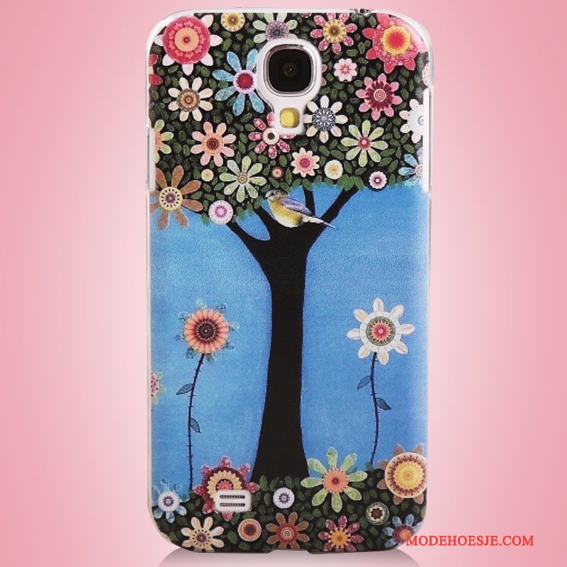 Hoesje Samsung Galaxy S4 Geschilderd Blauwtelefoon, Hoes Samsung Galaxy S4 Bescherming