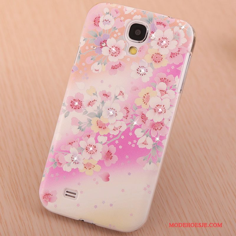 Hoesje Samsung Galaxy S4 Geschilderd Purpertelefoon, Hoes Samsung Galaxy S4 Strass