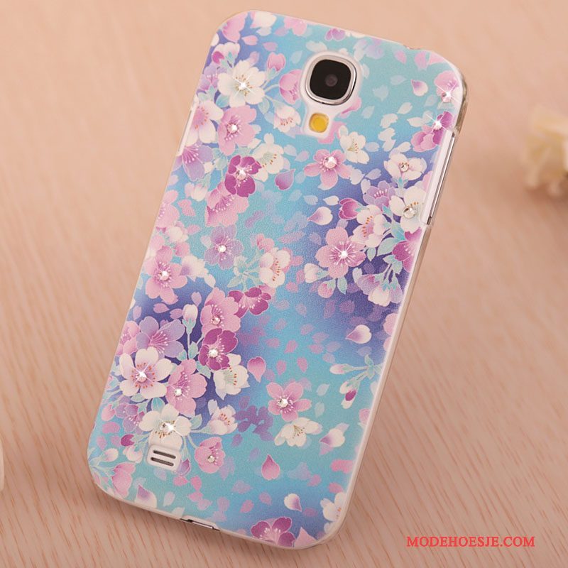 Hoesje Samsung Galaxy S4 Geschilderd Purpertelefoon, Hoes Samsung Galaxy S4 Strass