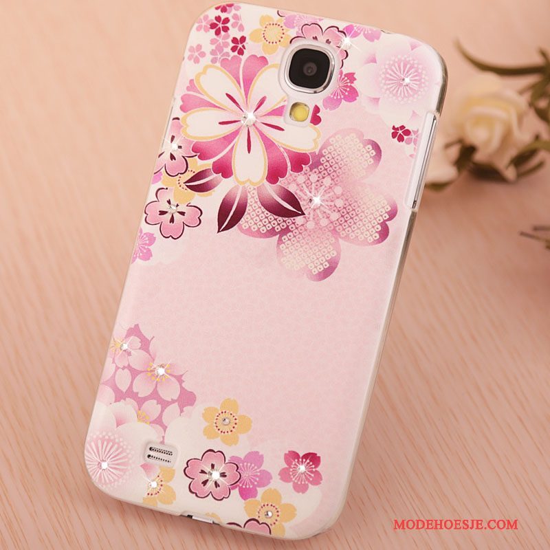 Hoesje Samsung Galaxy S4 Geschilderd Purpertelefoon, Hoes Samsung Galaxy S4 Strass