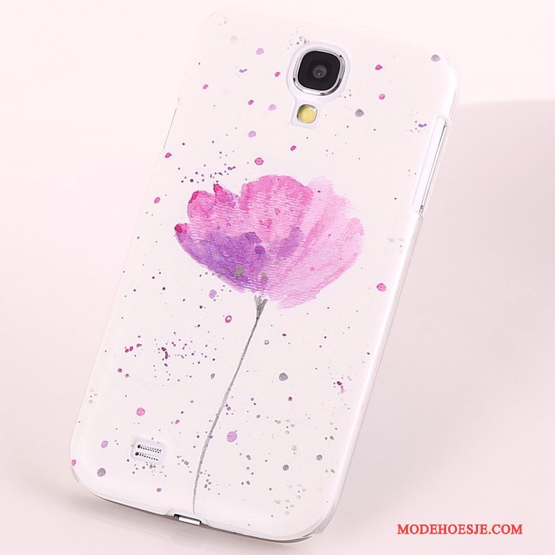 Hoesje Samsung Galaxy S4 Geschilderd Telefoon Purper, Hoes Samsung Galaxy S4 Bescherming Hard Schrobben