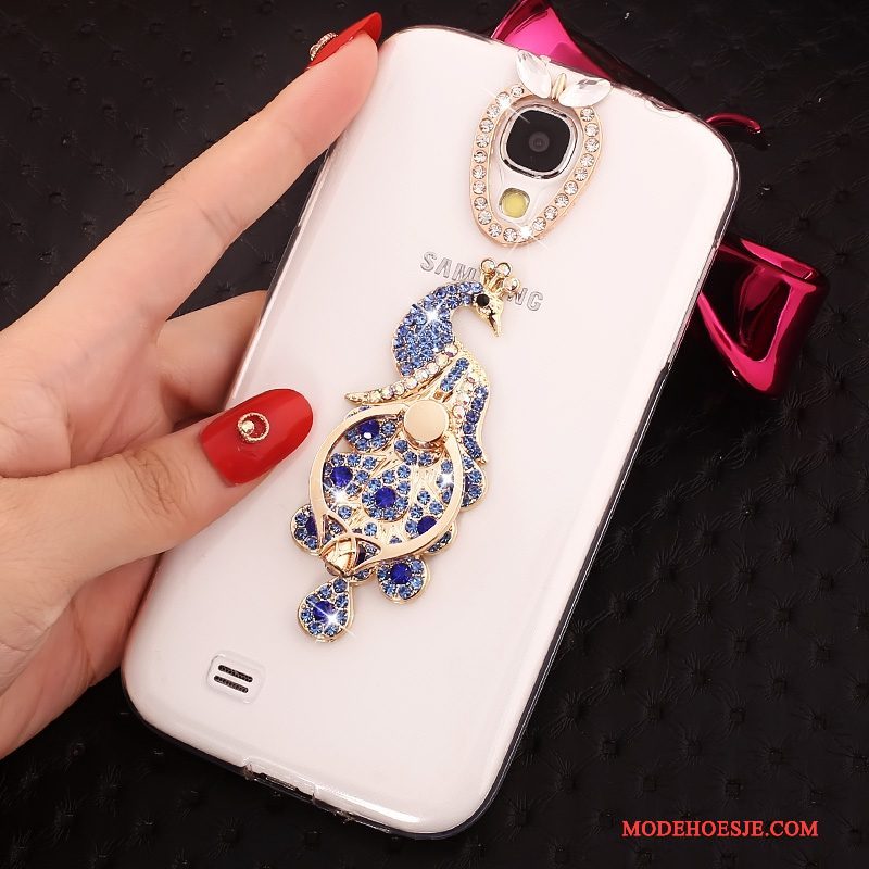 Hoesje Samsung Galaxy S4 Ondersteuning Blauw Ring, Hoes Samsung Galaxy S4 Zacht Telefoon