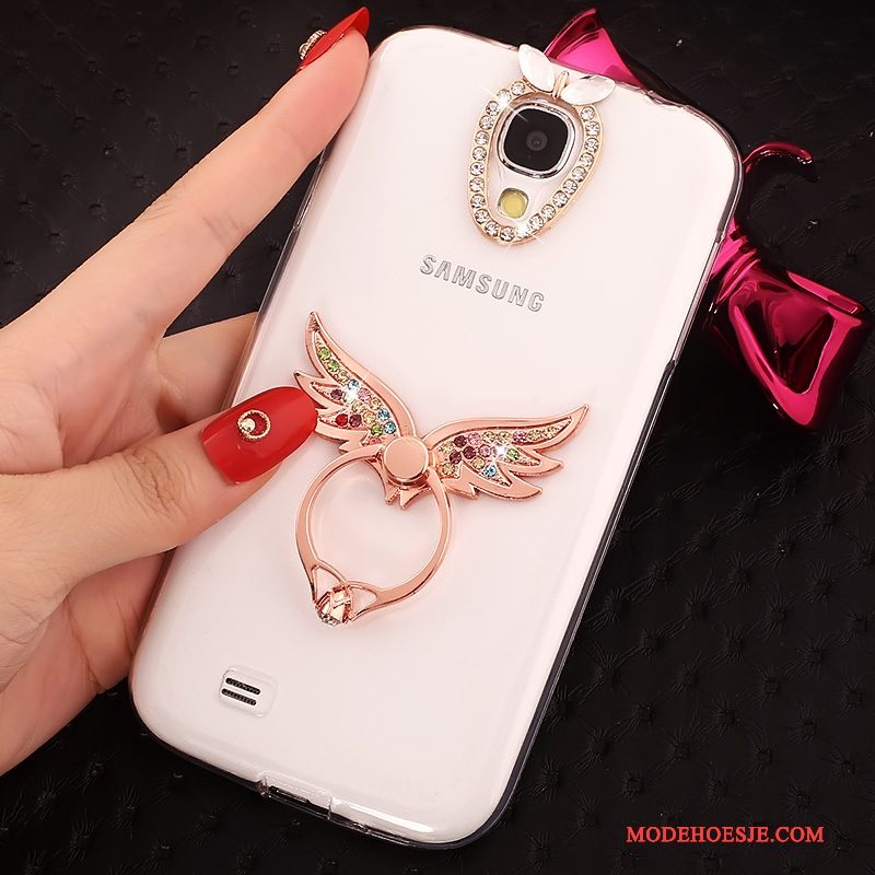 Hoesje Samsung Galaxy S4 Ondersteuning Blauw Ring, Hoes Samsung Galaxy S4 Zacht Telefoon