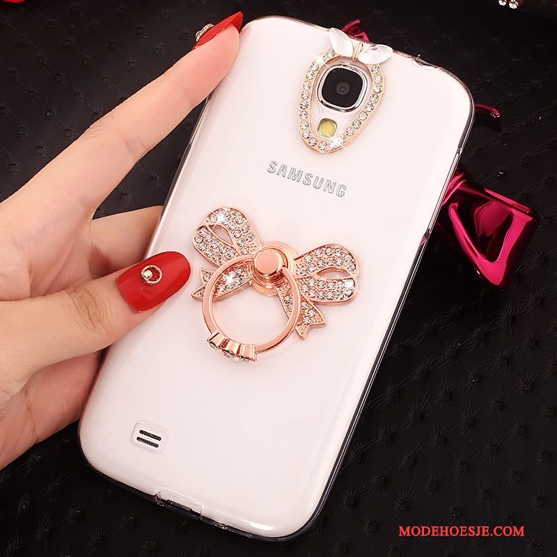 Hoesje Samsung Galaxy S4 Ondersteuning Blauw Ring, Hoes Samsung Galaxy S4 Zacht Telefoon