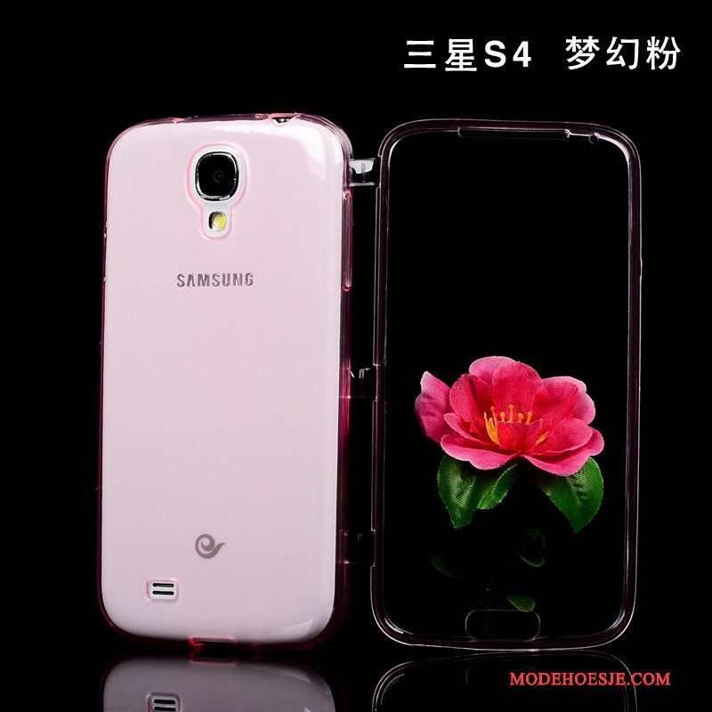 Hoesje Samsung Galaxy S4 Siliconen Anti-fall Groen, Hoes Samsung Galaxy S4 Zacht Telefoon Doorzichtig