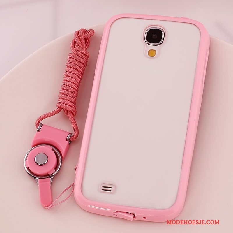 Hoesje Samsung Galaxy S4 Siliconen Doorzichtig Hanger, Hoes Samsung Galaxy S4 Bescherming Telefoon Roze