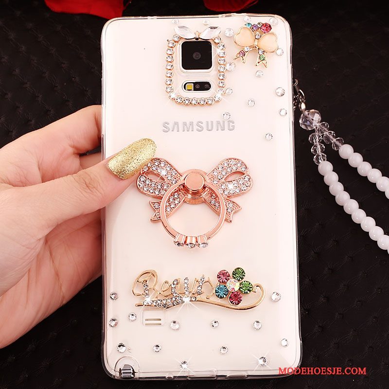 Hoesje Samsung Galaxy S4 Siliconen Roze Hanger, Hoes Samsung Galaxy S4 Zacht Anti-fall Ring