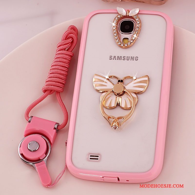 Hoesje Samsung Galaxy S4 Siliconen Rozetelefoon, Hoes Samsung Galaxy S4 Bescherming Ring Hanger