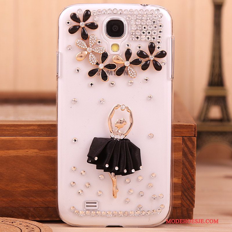 Hoesje Samsung Galaxy S4 Strass Telefoon Goud, Hoes Samsung Galaxy S4 Bescherming