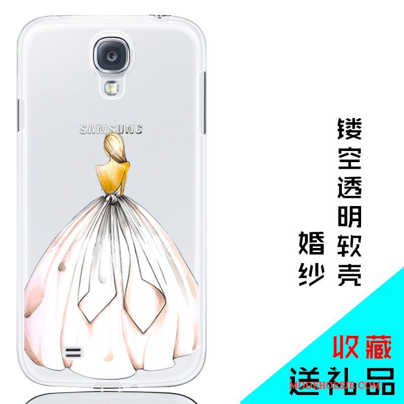 Hoesje Samsung Galaxy S4 Zacht Achterklep Roze, Hoes Samsung Galaxy S4 Bescherming Doorzichtigtelefoon