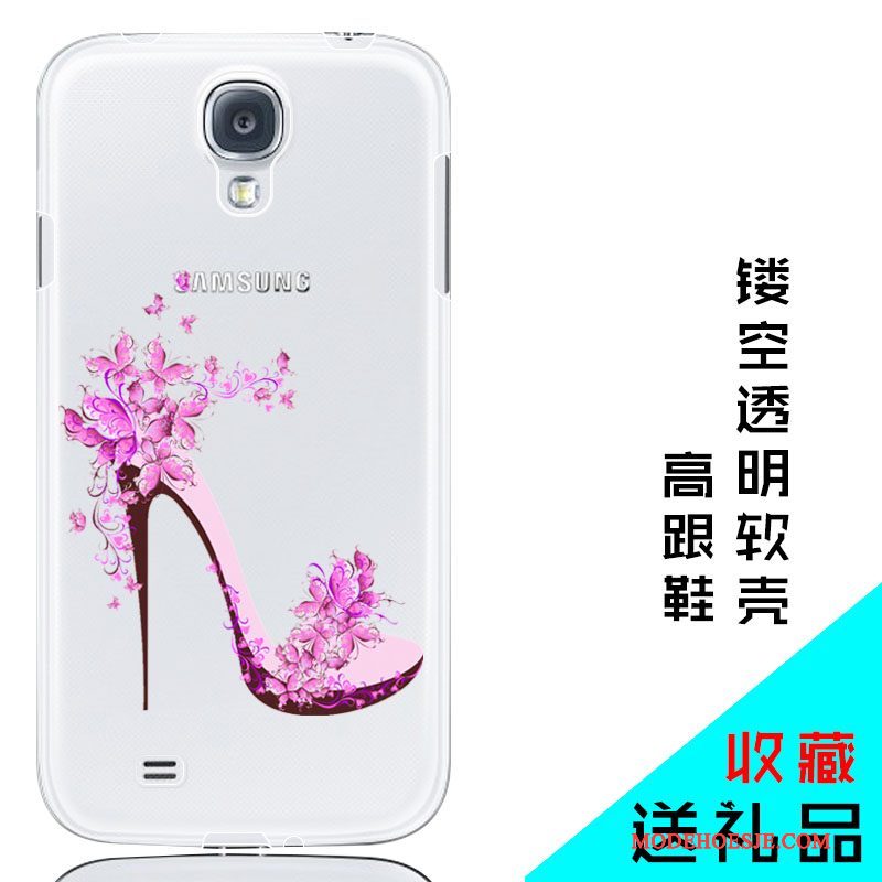 Hoesje Samsung Galaxy S4 Zacht Achterklep Roze, Hoes Samsung Galaxy S4 Bescherming Doorzichtigtelefoon