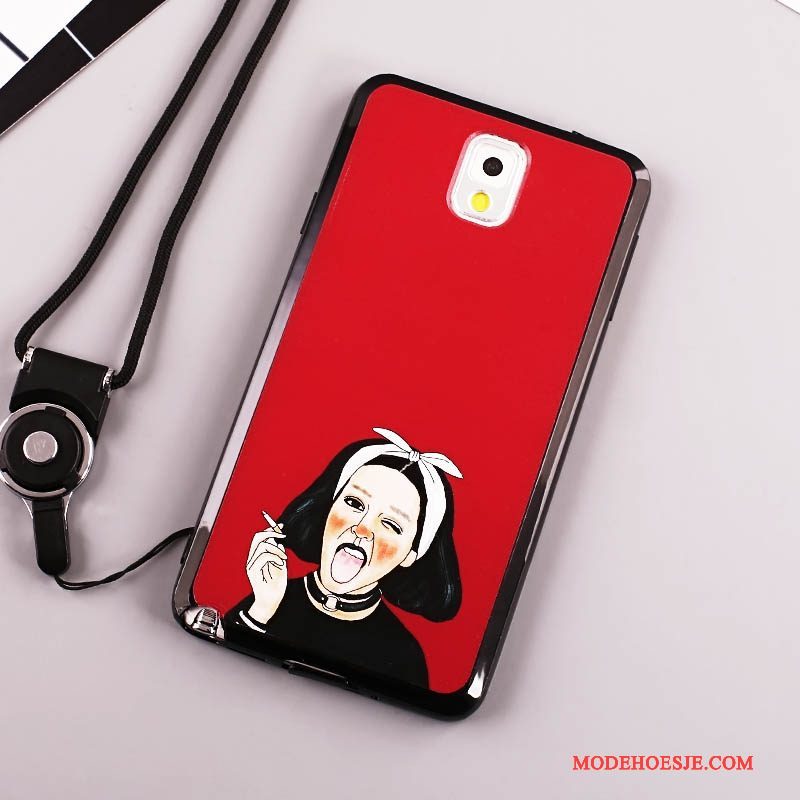 Hoesje Samsung Galaxy S4 Zacht Telefoon Hanger, Hoes Samsung Galaxy S4 Zakken Rood Anti-fall