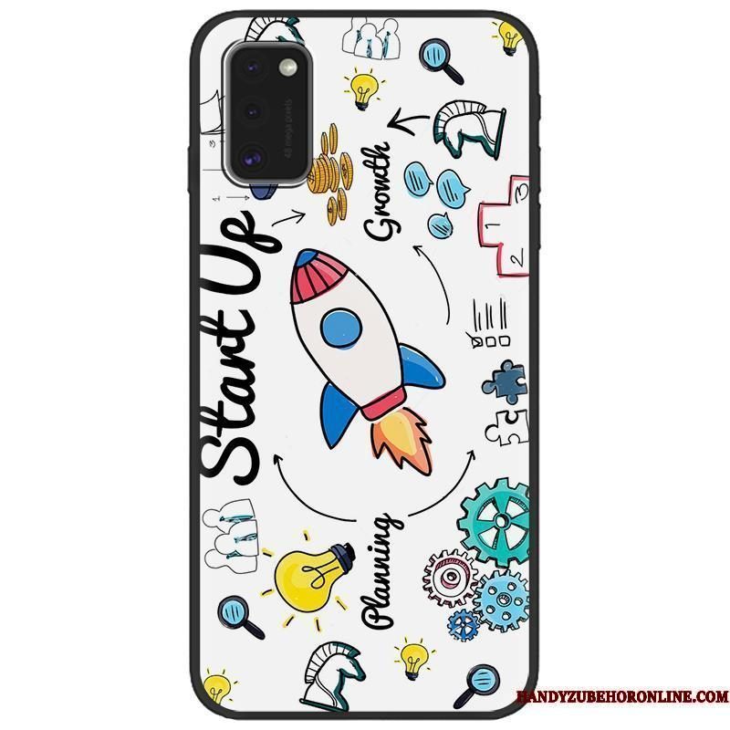 Hoesje Samsung Galaxy S41 Scheppend Blauw Schrobben, Hoes Samsung Galaxy S41 Zacht Zwart Trend