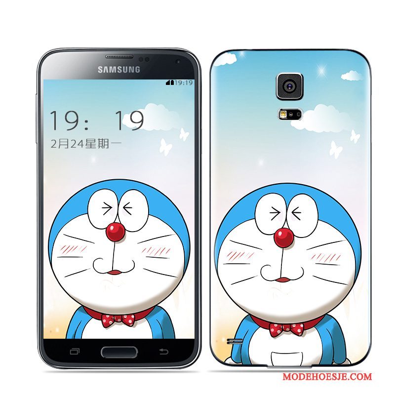 Hoesje Samsung Galaxy S5 Achterklep Blauw, Hoes Samsung Galaxy S5 Telefoon