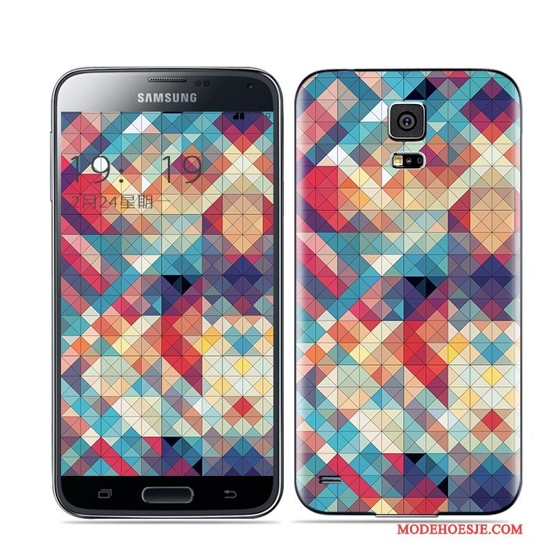 Hoesje Samsung Galaxy S5 Achterklep Blauw, Hoes Samsung Galaxy S5 Telefoon