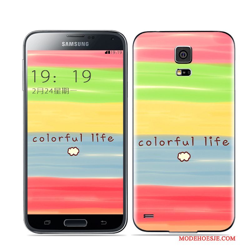 Hoesje Samsung Galaxy S5 Achterklep Blauw, Hoes Samsung Galaxy S5 Telefoon