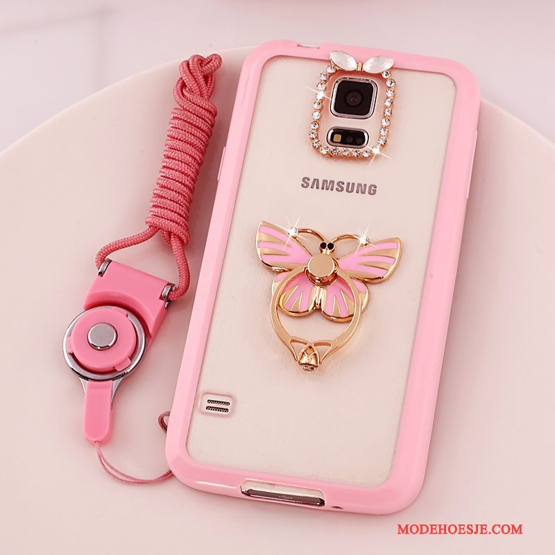 Hoesje Samsung Galaxy S5 Bescherming Anti-fall Hanger, Hoes Samsung Galaxy S5 Doorzichtigtelefoon