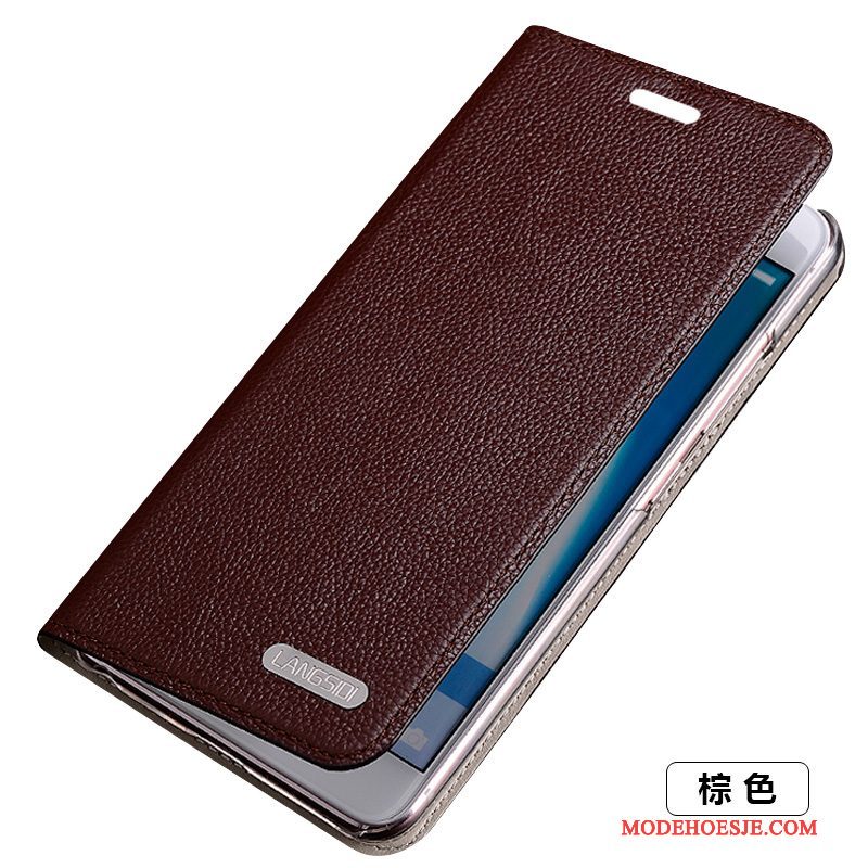 Hoesje Samsung Galaxy S5 Folio Goudtelefoon, Hoes Samsung Galaxy S5 Leer Dun Anti-fall