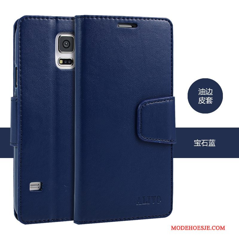 Hoesje Samsung Galaxy S5 Folio Purpertelefoon, Hoes Samsung Galaxy S5 Siliconen