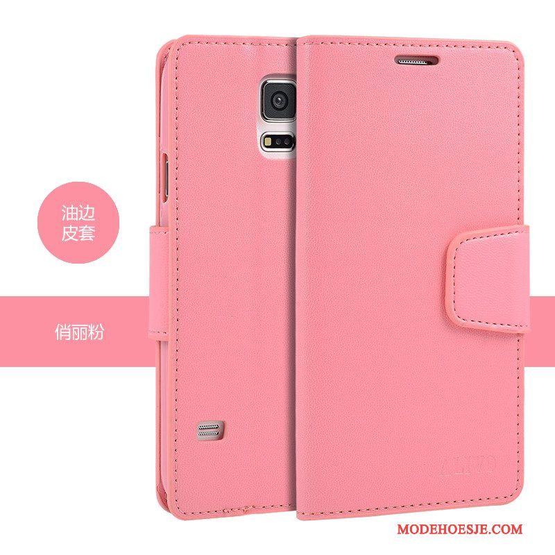 Hoesje Samsung Galaxy S5 Folio Purpertelefoon, Hoes Samsung Galaxy S5 Siliconen