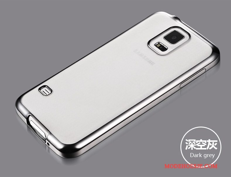 Hoesje Samsung Galaxy S5 Siliconen Anti-fall Goud, Hoes Samsung Galaxy S5 Zacht Dun Nieuw