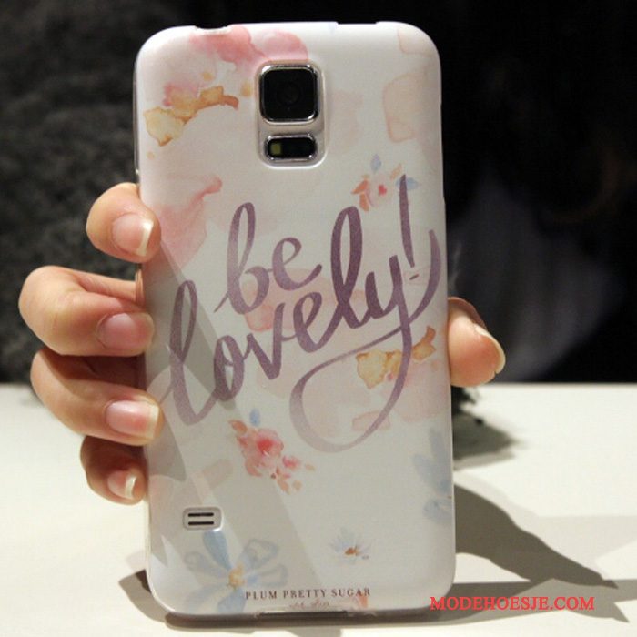 Hoesje Samsung Galaxy S5 Siliconen Lichtblauwtelefoon, Hoes Samsung Galaxy S5 Zacht Anti-fall