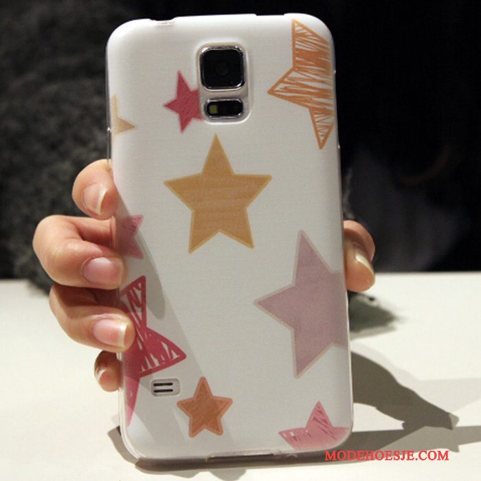 Hoesje Samsung Galaxy S5 Siliconen Lichtblauwtelefoon, Hoes Samsung Galaxy S5 Zacht Anti-fall